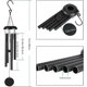 thumbnail image 5 of Outdoor Wind Chimes, 80cm Memorial Wind Chime Large Deep Tone, 5 Hollow Aluminum Tubes Pleasant Melody Retro Decor for Garden, Indoor, Yard, Home Deco, 5 of 5