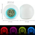 thumbnail image 3 of LED Electronic Desk Digital Timer Circular Colored Changing Snooze Desktop Table Alarm Clocks, 3 of 8