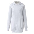 thumbnail image 5 of New Dresses Fall,Rutainlusire Womens Dresses Women's Fashion Solid Color Hooded Pullover Pocket Thin Guards Dress Hooded Dress, 5 of 5
