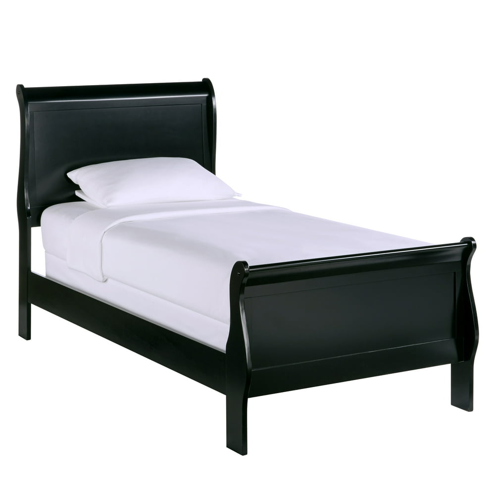 Mayville Twin sleigh bed, Black color