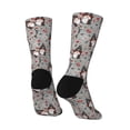 thumbnail image 5 of Uemuo Halloween Gnome Pattern Women's Crew Socks, Soft Durable Breathable Moisture-Wicking with Odor Control Cotton socks, 5 of 9