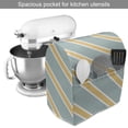 thumbnail image 2 of Shabby Flora Stand Mixer Cover, Nostalgic Diagonal Bold and Thin Stripes Geometric Simplistic, Kitchen Appliance Organizer Bag Cover with Pockets, 5 Quarts, Almond Green Apricot, by Ambesonne, 2 of 4