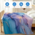 thumbnail image 4 of Blue Purple Pink Cooling Blanket, Lightweight Breathable Summer Throw Blanket with Double Sided Cold Effect,Luxury Marble Modern Abstract Art Picnic Beach Blankets Bed Sheet for Hot Sleepers 40"x60", 4 of 8