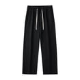 thumbnail image 2 of Baggy Jeans for Men Trendy Elastic Waist Drawstring Wide Leg Pants Outdoor Lightweight Comfy Casual Jeans Streetwear Black 5XL, 2 of 6