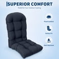 thumbnail image 4 of Garvee 48.4x19.7x4 in High Back Thick Adirondack Cushion with Ties, Water-Resistant, Blue, 4 of 8