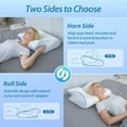 HOMCA Memory Foam Cervical Sleeping Pillow, 2 in 1 Ergonomic Contour