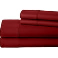 thumbnail image 2 of Split Queen Size Bed Sheet Set 5 Piece, ( 2 Fitted Sheet, 1 Flat Sheet and 2 Pillowcases ) 100% Egyptian Cotton, 16" Deep Pocket, 600 Thread Count, Cool and Breathable - -Burgundy Solid, 2 of 5