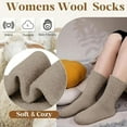 thumbnail image 7 of Womens Solid Mid Calf Socks, 5 Pairs Women's Solid Mid-Calf Socks,Winter Soft Thermal Cotton Knit Socks, 7 of 7