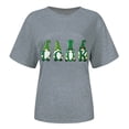 thumbnail image 4 of Shamrock Shirts for Women,Womens St Patricks Day Shirt Short Sleeve Round Neck Tshirt,Women's St Patrick's Day T-Shirt Lucky Irish Shamrock Cute Gnomes Graphic Tees Tops, 4 of 5