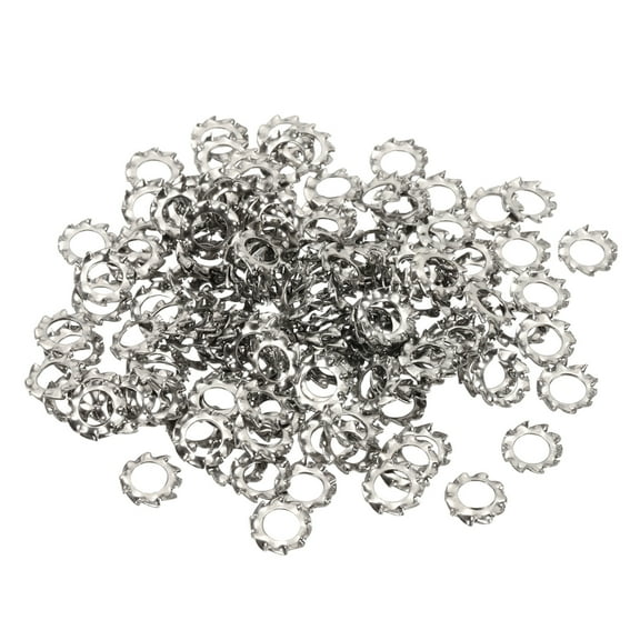 Uxcell M3 External Tooth Lock Washers, 150Pcs 304 Stainless Steel Serrated Washers Assortment Kit