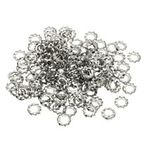 Uxcell M3 External Tooth Lock Washers, 150Pcs 304 Stainless Steel Serrated Washers Assortment Kit