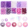 thumbnail image 1 of 1 Ensemble Perles Imitation Jade Perles Lâches Perles Intercalaires Fabrication de Bijoux Charmes, 1 of 9