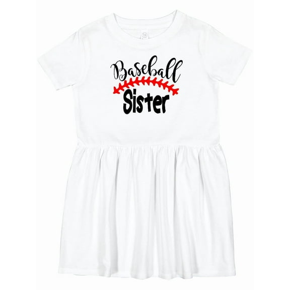 Inktastic Baseball Sister Girls Toddler Dress