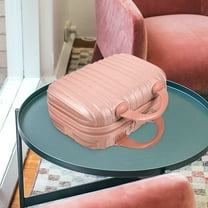 Toyvian Travel Makeup Bag Organized Portable with Handle Pink PC 1Pack