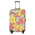 thumbnail image 2 of Goofa Pink Donut and Blue Pattern Luggage Covers For Suitcase,Suitcase Cover Protector Fit 18-32 Inch Luggage-X-Large, 2 of 9