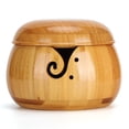 thumbnail image 1 of Wooden Yarn Storage Bowl Environmentally Friendly for Household Circular with Lid Crafted Box, 1 of 14