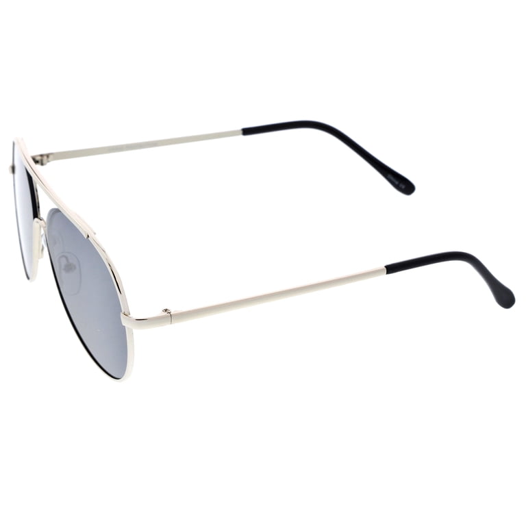 sunglassLA Unisex Classic Brow Bar Semi-Rimless Lens Aviator  display picture 1