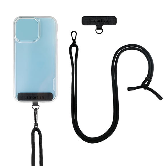 GJX Universal Smartphone Case Detachable Crossbody Lanyard - Adjustable Black Shoulder Neck Strap Phone Lanyard Crossbody