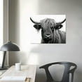 thumbnail image 3 of Nawypu  Scottish Cow Canvas Print Animal Painting Wall Art for Living Room pet Shop Zoo Decoration  Framed,, 3 of 4