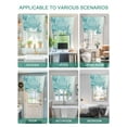 thumbnail image 5 of Turquoise Tie Up Curtains for Windows 45 Inch Length Balloon Curtains Kitchen Adjustable Balloon Window Shade Modern Marble Ink Painting Abstract Art Tie Up Valance Bathroom Curtain Window 34"x45", 5 of 6
