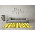thumbnail image 3 of Ahgly Company Indoor Square Oriental Yellow Modern Area Rugs, 8' Square, 3 of 4