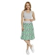 thumbnail image 2 of Women's Soccer Stripes Outdoor Sports Theme A-line Printed Skirt Casual Wear, 3XL, White Black and Green, by Ambesonne, 2 of 6