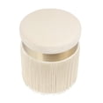 thumbnail image 4 of TOV Furniture Melody 16.3"H Transitional Velvet and MDF Ottoman in Cream, 4 of 6