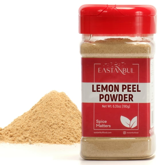 Eastanbul Lemon Peel Powder, 6.4oz Lemon Peel Ground, Pure Citrus Powder