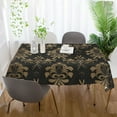 thumbnail image 6 of BZSMCE Square Tablecloth Black and Gold Pattern Pattern Tableclothes, 6 of 9