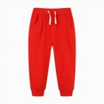thumbnail image 2 of TOWED22 Toddler Boys Girls Sweatpants Toddler Boys Kids Joggers Pants with Pocket Drawstring Athletic Clothes,Red,12-18 M, 2 of 4
