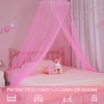 thumbnail image 4 of CAILDANL Bed Canopy for Girls Room Bed Canopy Curtains with Led Lights Mosquito Net DIY Princess Room Décor with Stars Butterflies for Kids Bedroom, Hot Pink, 4 of 6
