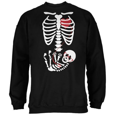 Halloween Baby Geek Glasses Skeleton Black Adult Sweatshirt