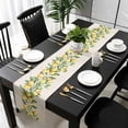 thumbnail image 3 of Yellow Lemon Table Runner 72 Inches Long, Spring Botanical Leaves Fruit Farmhouse Kitchen Coffee Dining Table Decoration for Home Party Birthday Wedding Home Decor 13x72 Inches, 3 of 8