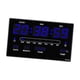 thumbnail image 1 of Reloj digital grande, silencioso con fecha, hora, semana, temperatura interior, despertador para el hogar/oficina azul, 1 of 6