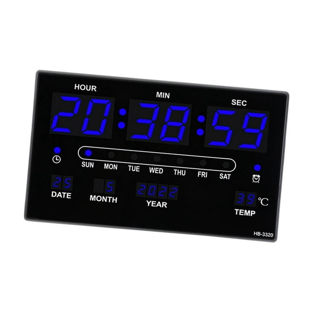 Reloj Digital, Calendario Despertadores Electrónicos para Adultos Mayores Sa de Estar azul