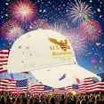 thumbnail image 6 of 3PCS 250th Anniversary USA Baseball Cap,Adjustable Retro Embroidered Hat for Men Women Gifts (Beige), 6 of 6