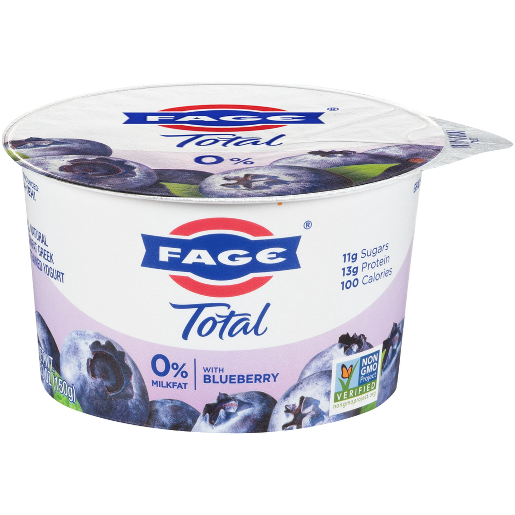 Fage Total 0% Nonfat Greek Strained Yogurt with Blueberry, 5.3 oz