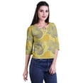 thumbnail image 2 of Moomaya Printed Keyhole Neck Ring Top Casual 3/4th Sleeve Tees Tank Tunic Top, 2 of 5