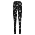 thumbnail image 5 of LISTHA Christmas Pants Women Leggings Plaid High Waisted Holiday Pants Xmas Tummy Control Tights Black 2XL, 5 of 5