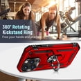 thumbnail image 6 of case for 14 pro case iPhone 14 pro case with Phone Protection Military Grade Heavy Duty Protective with Magnetic Car Mount Holder Case for iPhone 14 pro-Red, 6 of 12