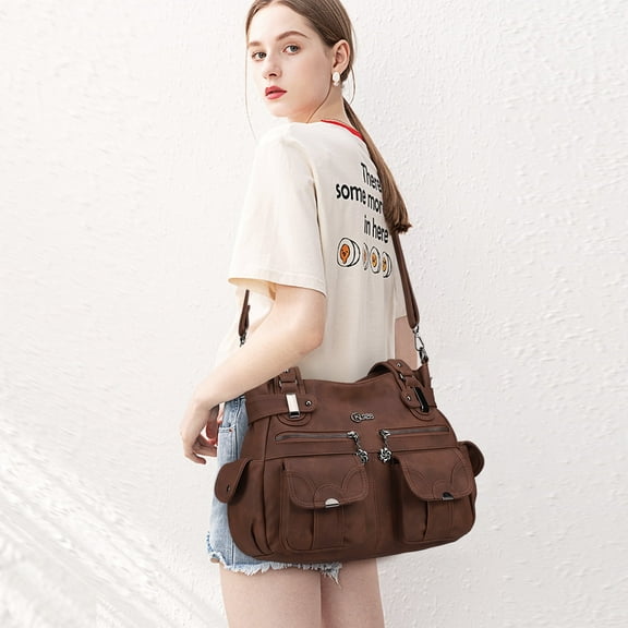 KL928 Women Leather Handbag Shoulder Bag Tote Satchel Hobo Bag Briefcase Work Bag for Ladies