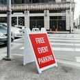 thumbnail image 5 of A-frame Sidewalk Free Event Parking 24" x 36" Double Sided A-Frame Sidewalk Sign, Includes 2 Plastic Inserts | Foldable Portable White Signicade Sandwich Board Signs, 5 of 5