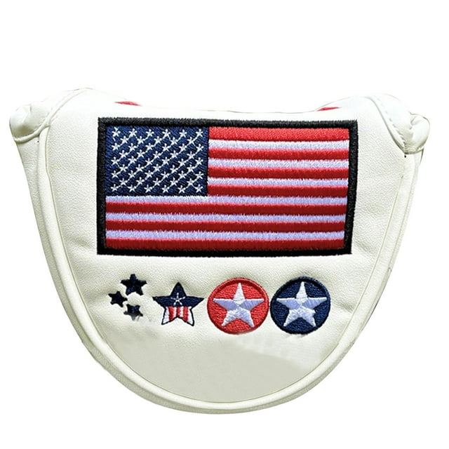 relayinert Housse de Tête Durable Magnétique Imperméable Ronde Nationale pour Identification Ronde Housse de Club pour Housse de Club Demi-Couverture Blanche Demi-Cercle