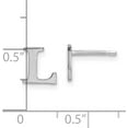 thumbnail image 4 of 14KW White Gold Letter L Initial Post Earrings, 4 of 6