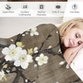 thumbnail image 3 of Chilfamy White Flowers Throw Blanket Bedding Cozy Lightweight for Couch Sofa Bed All Seasons Gift 40x50in, 3 of 6