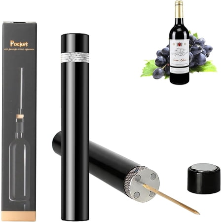 Aeropop Wine Opener Aero Pop Wines Openers Needle Type Wines Bottle Openers Portable Air Pressure Wine Opener for Home Restaurant Party (1 Silver)