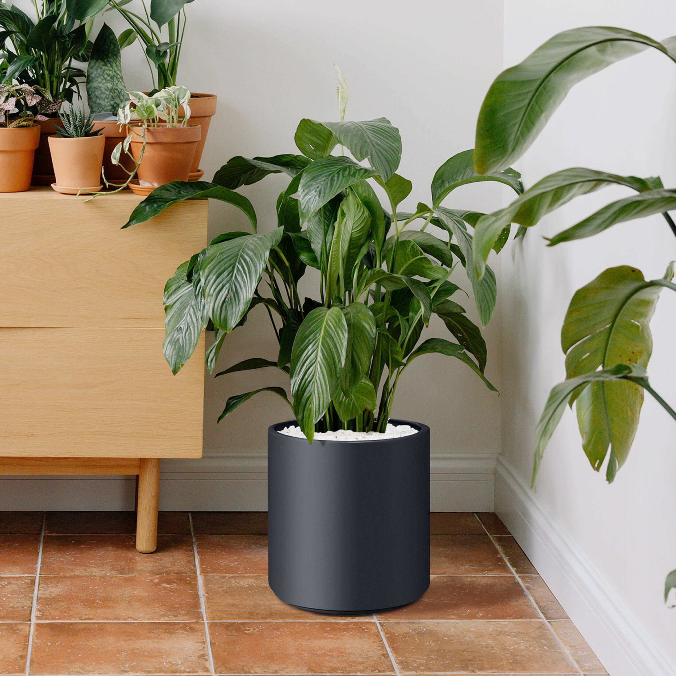 Mozing Ceramic Plant Pots Indoor 10 inch Large Garden Planter Pot