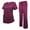BURGUNDY, variant on Women's Ultra Soft Stretch Drop-Neck 2 Pocket Scrub Top and Pants 82009200 (Hot Pink, Medium)