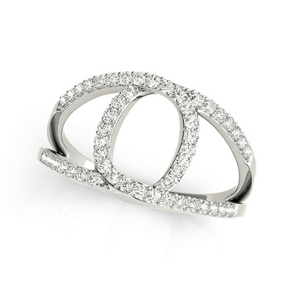Aonejewelry 0.50 Carat Diamond Fashion Ring In 10K White Gold