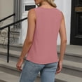 thumbnail image 3 of Débardeur d'Été Sans Manches pour Femmes - Chemise de Travail Décontractée, Matériau Polyester, Col Rond Plissé devant, Tenue Habillée Ample 2024, 3 of 6